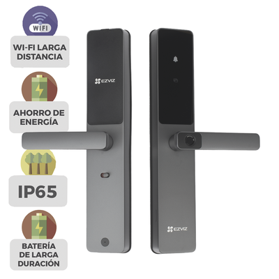 [CSDL05R100] EZVIZ Cerrojo WiFi/Bluetooth - 50 huellas - IP65