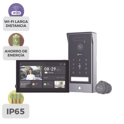 [CSHP7PRO] Videoportero EZVIZ 4K - Reconocimiento facial/venas - WiFi 6